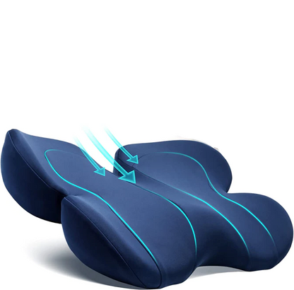 OrthoSeat Sædehynde i Memory Foam med U-formet Design og Støtte til Haleben og Lænd