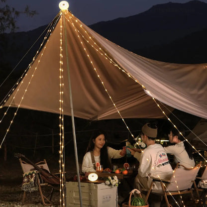 Oprullelig LED Campinglampe 10 m – USB Opladelig Vandtæt