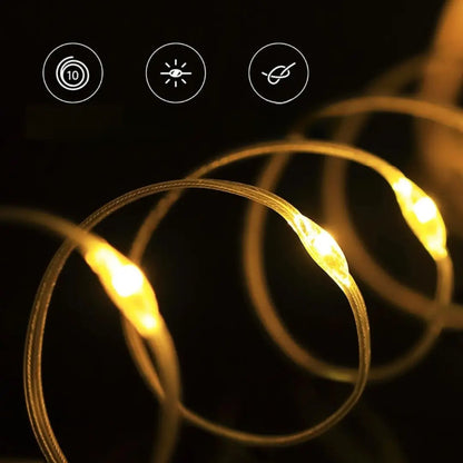 Oprullelig LED Campinglampe 10 m – USB Opladelig Vandtæt