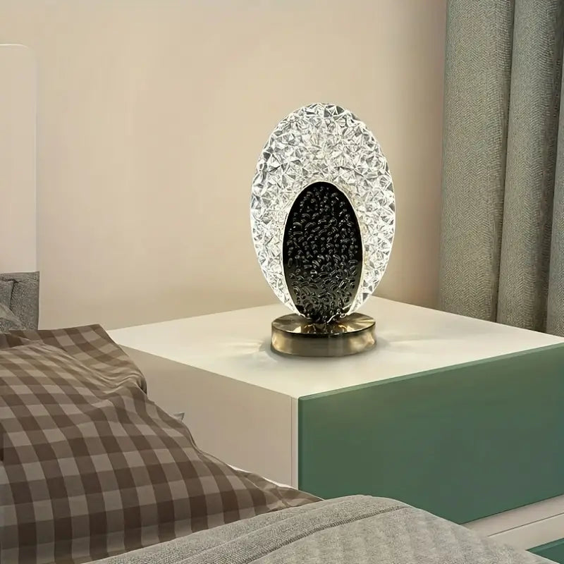 PeacockLuxe Dekorativ Bordlampe med Justerbar LED-Belysning