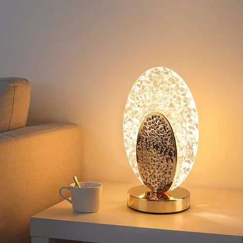 PeacockLuxe Dekorativ Bordlampe med Justerbar LED-Belysning