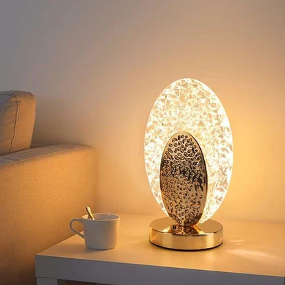 PeacockLuxe Dekorativ Bordlampe med Justerbar LED-Belysning