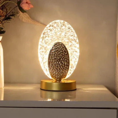 PeacockLuxe Dekorativ Bordlampe med Justerbar LED-Belysning