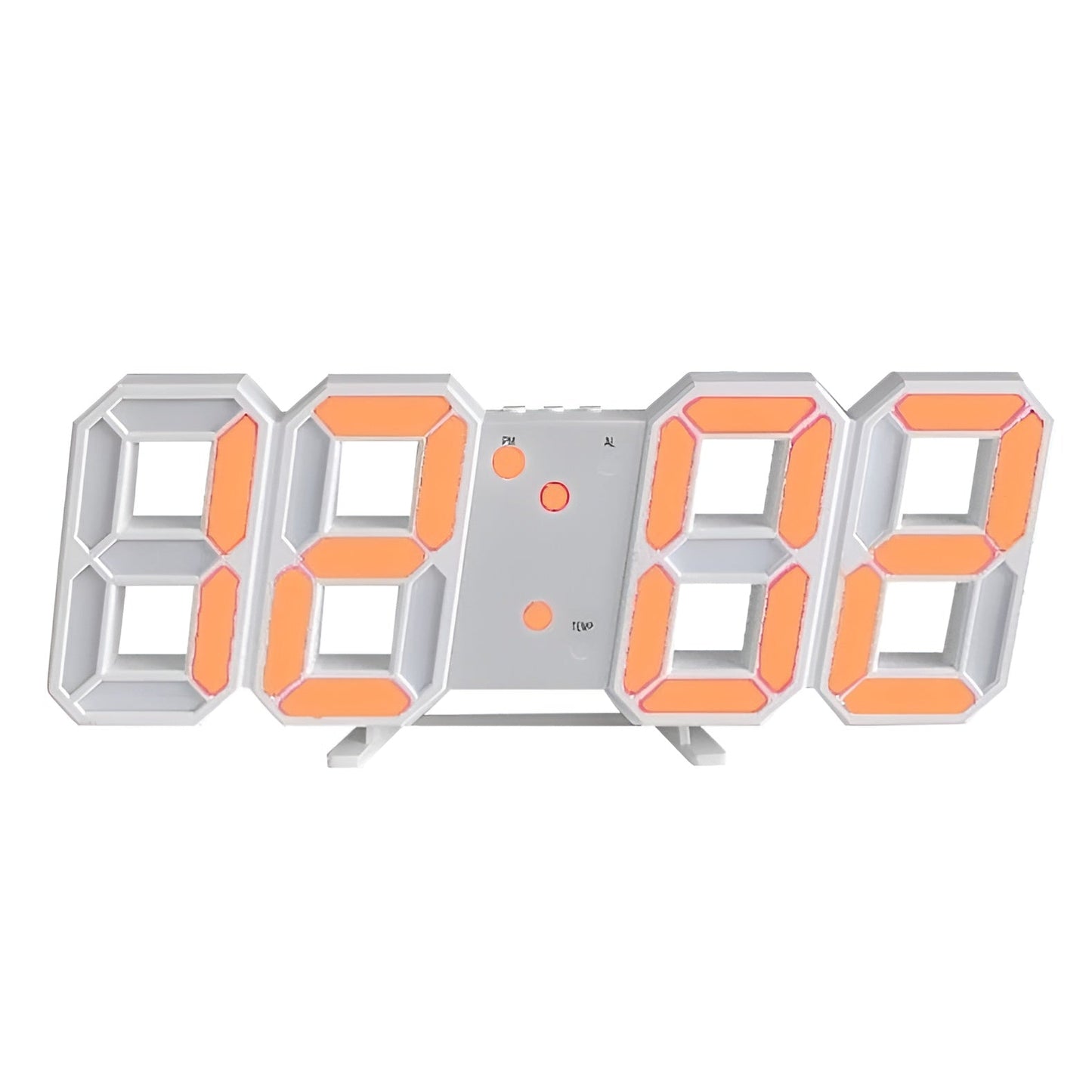 PixelTime 3D LED Digital Vægur med Temperatur, Dato og Alarm