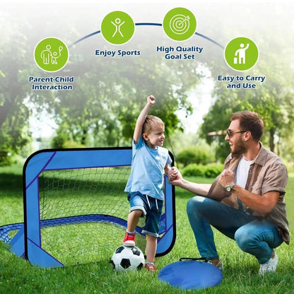 PlayMax Sammenklappeligt Fodboldmål Bærbart Fodboldnet til Børn