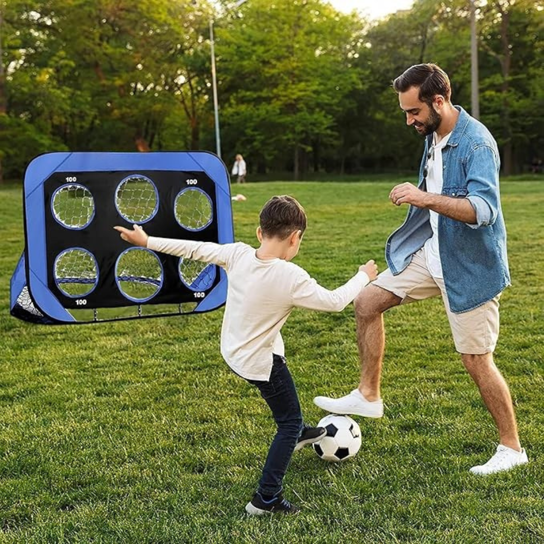 PlayMax Sammenklappeligt Fodboldmål Bærbart Fodboldnet til Børn