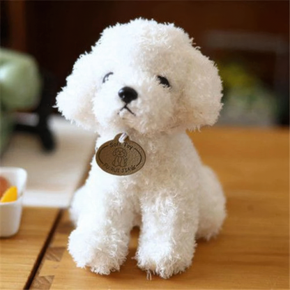Blød Plys Teddyhund Krammebamse til Børn og Hundeelskere