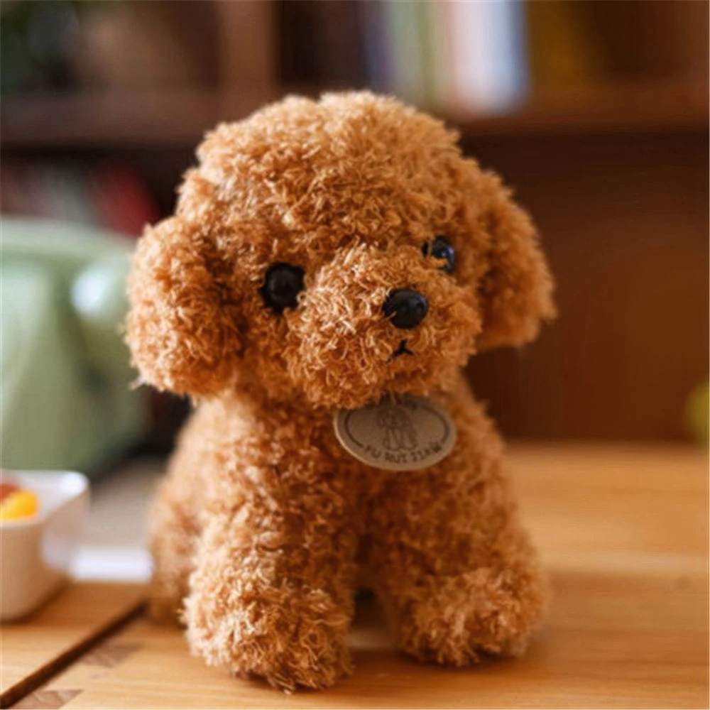 Blød Plys Teddyhund Krammebamse til Børn og Hundeelskere