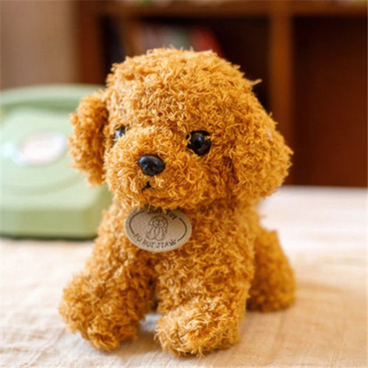 Blød Plys Teddyhund Krammebamse til Børn og Hundeelskere