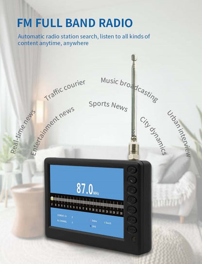 Bærbart 9" Mini LED-TV med Genopladeligt Batteri og Widescreen