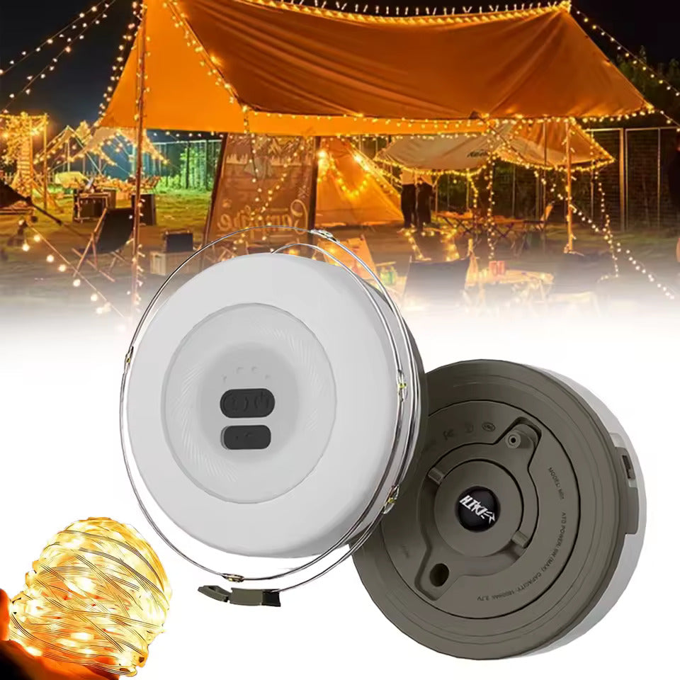 Portable LED Lyskæde til Camping, USB-genopladelig, Vandtæt 10 m