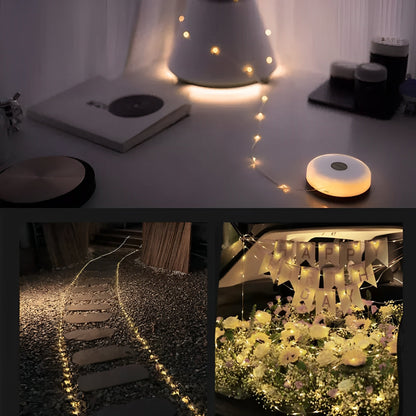 Portable LED Lyskæde til Camping, USB-genopladelig, Vandtæt 10 m