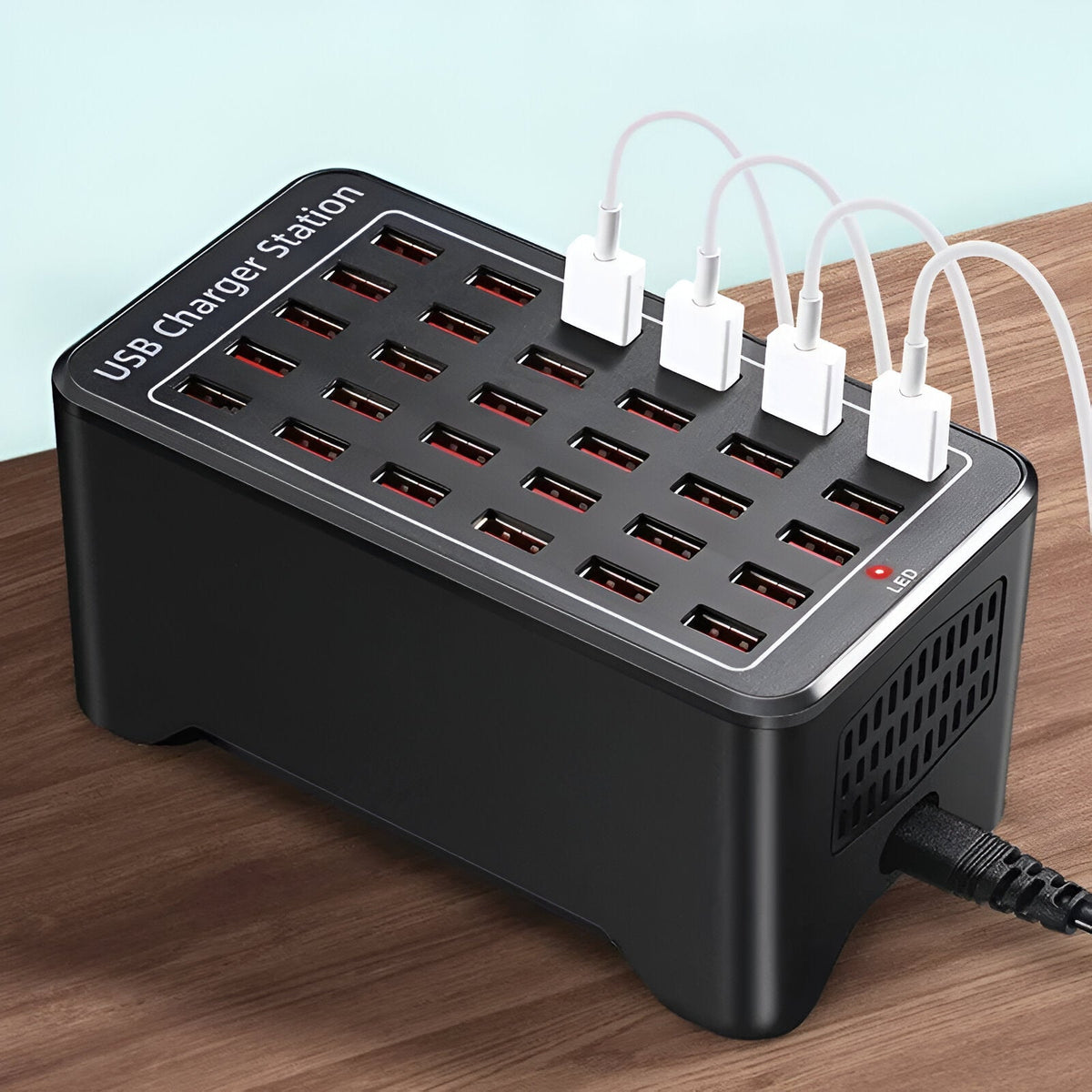 PowerPort Pro 30 Multi-USB Ladestation med 30 Porte og 150 W
