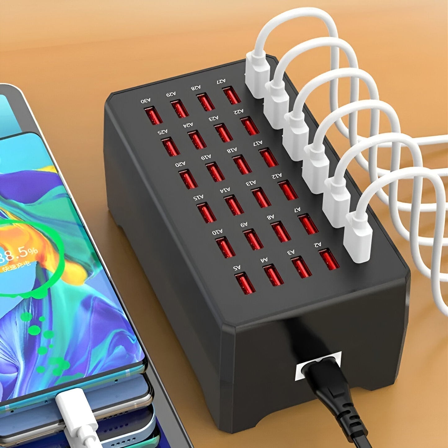 PowerPort Pro 30 Multi-USB Ladestation med 30 Porte og 150 W
