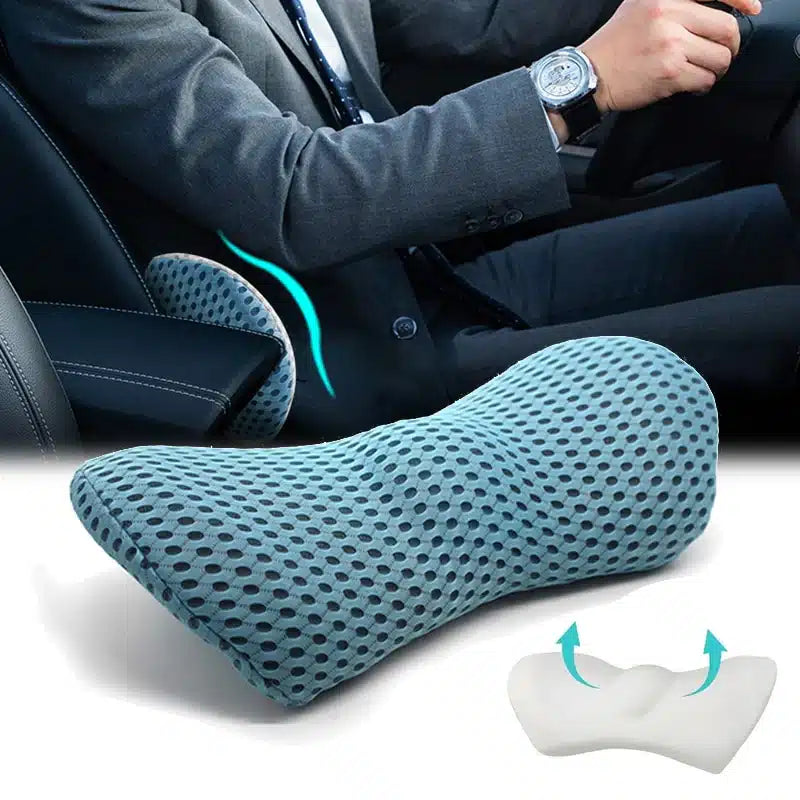 Premium Lændestøttepude i Memory Foam til Kontor, Bil og Hjem
