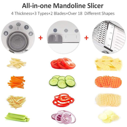ProSlice Mandolinjern med Justerbare Præcisionsblade