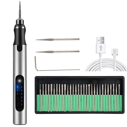 Elektrisk Graveringspen med USB-C – Genopladelig Præcisionsgravør til DIY, Hobby og Håndværk