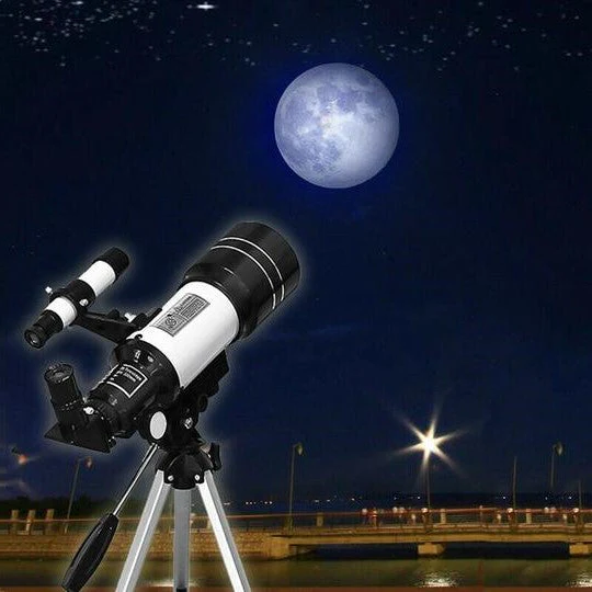 Professionelt Teleskop med Stativ, 150x Zoom til Stjernekiggeri og Månekiggeri