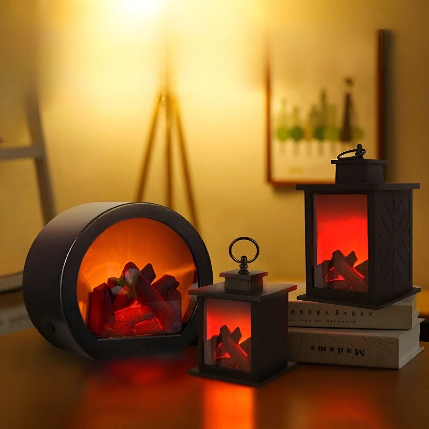 RadiantFlame LED-Lanterne med Realistisk Flammeeffekt