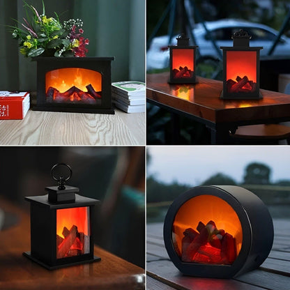 RadiantFlame LED-Lanterne med Realistisk Flammeeffekt