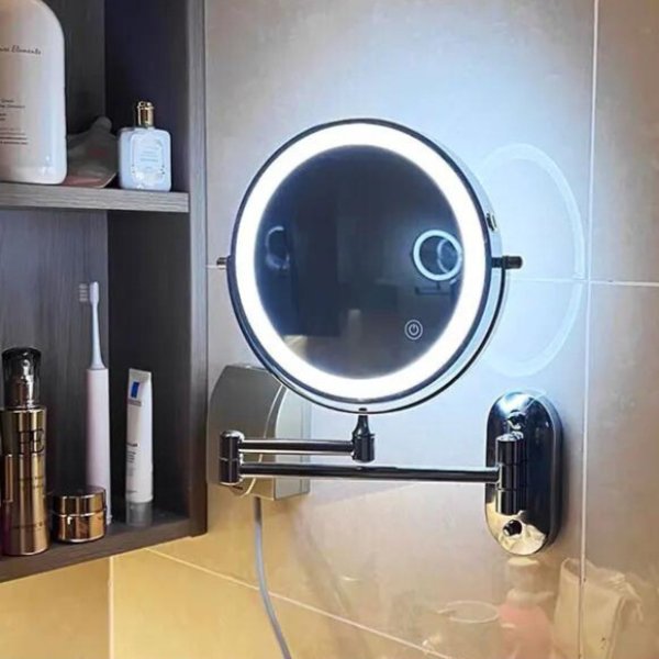 RefleX Genopladeligt LED Sminkespejl med 3 Lysindstillinger
