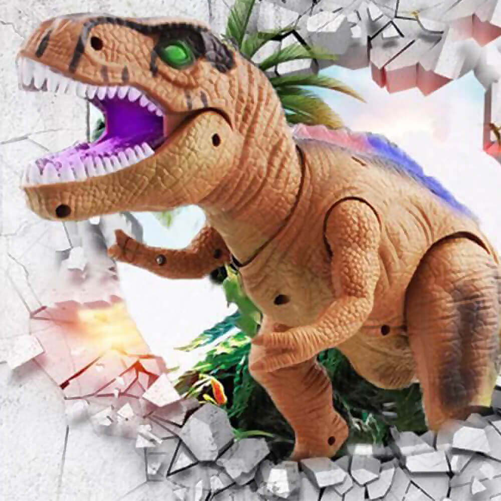 Fjernstyret T-Rex dinosaurlegetøj med LED-lys og brølende lyde