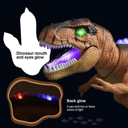 Fjernstyret T-Rex dinosaurlegetøj med LED-lys og brølende lyde