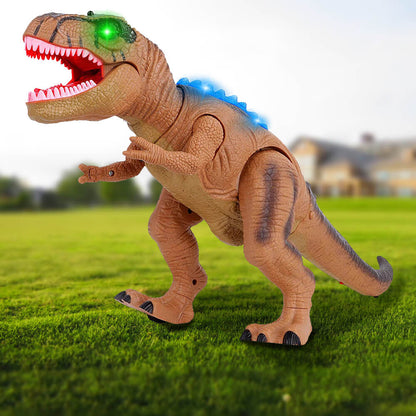Fjernstyret T-Rex dinosaurlegetøj med LED-lys og brølende lyde
