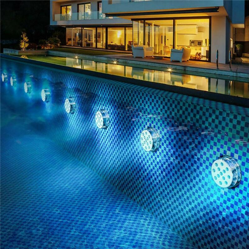 Fjernbetjent Vandtæt LED Poollampe RGB Undervandslampe til Pool og Spa