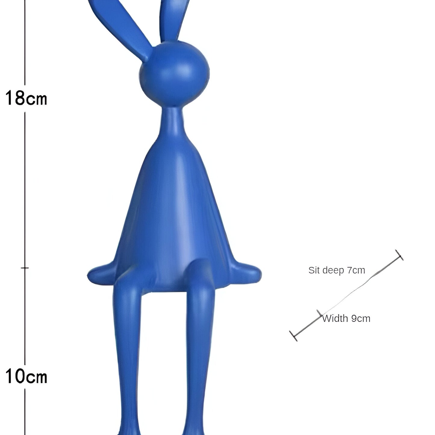 ResinLux Moderne Påskehare i Resin som Siddende Dekorationsfigur