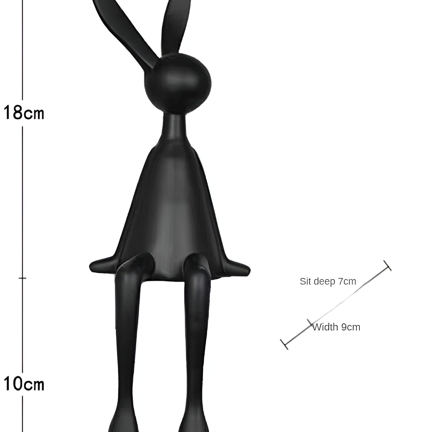 ResinLux Moderne Påskehare i Resin som Siddende Dekorationsfigur
