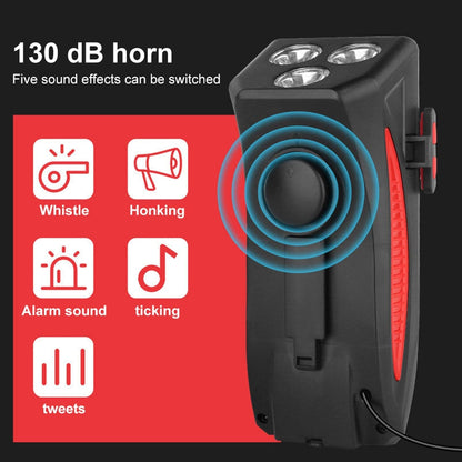 RideLight 4-i-1 Cykellygte med Mobilholder, Powerbank og Horn