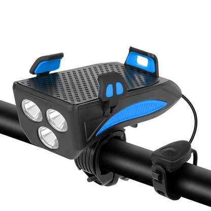 RideLight 4-i-1 Cykellygte med Mobilholder, Powerbank og Horn