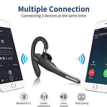RoadMic Pro Trådløst Bluetooth Headset med Dobbelt Mikrofon og Støjreduktion