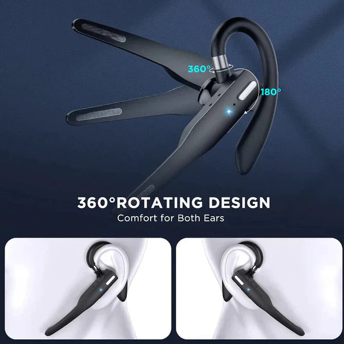 RoadMic Pro Trådløst Bluetooth Headset med Dobbelt Mikrofon og Støjreduktion