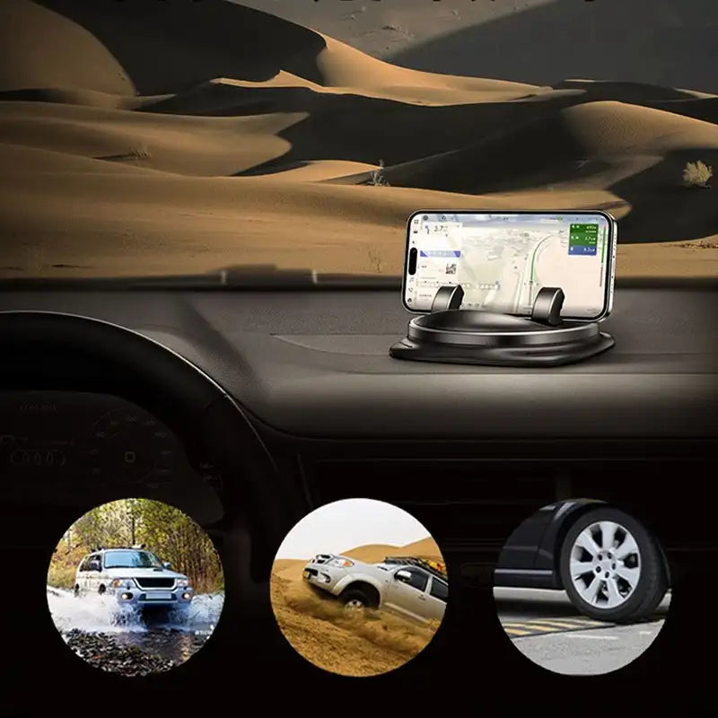 RotateX 360° Roterende Mobilholder til Bil med Justerbar Universel Montering