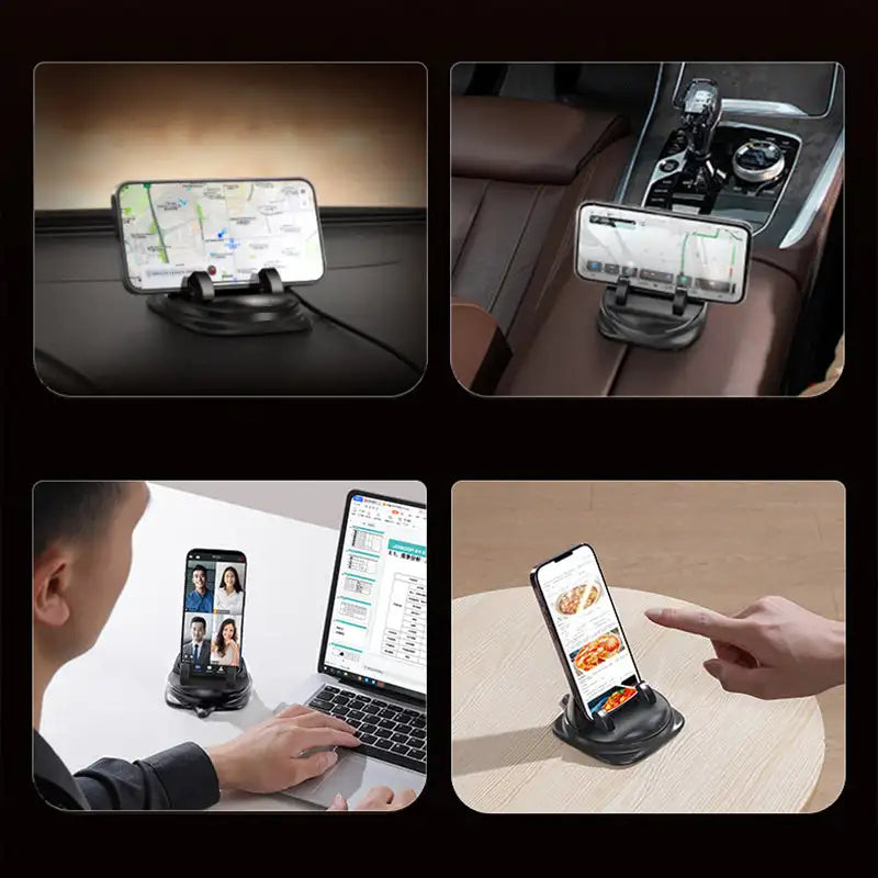 RotateX 360° Roterende Mobilholder til Bil med Justerbar Universel Montering