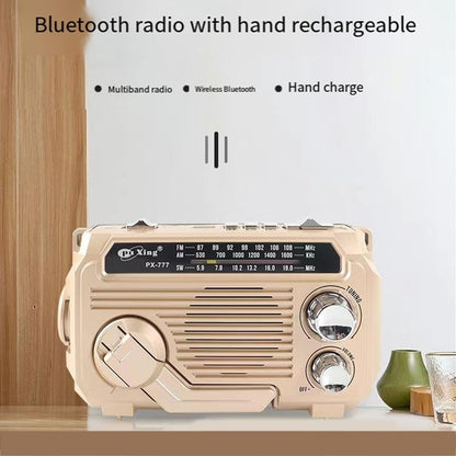 SafeWave Nødradio med Powerbank, Solcelle, Håndsving og LED-Lys