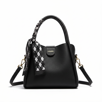 Sort lychee-tekstureret taske