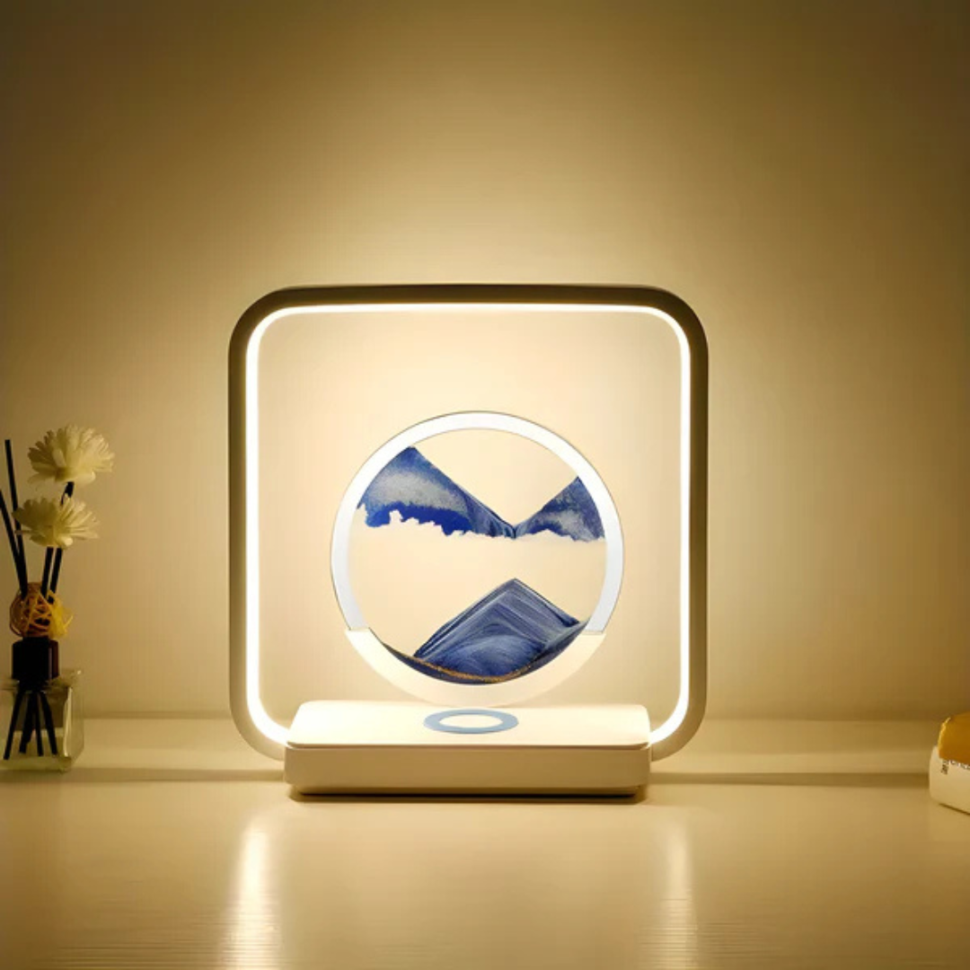 SandAura 3D LED-sandkunstlampe med stemningsbelysning