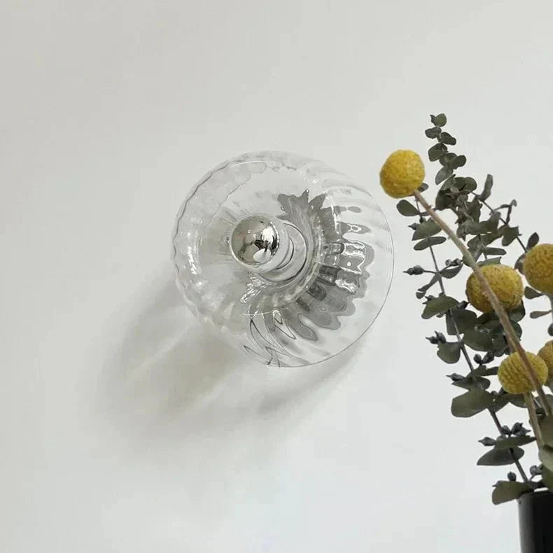 Skandinavisk Bauhaus Væglampe med Glasskærm i Minimalistisk Design