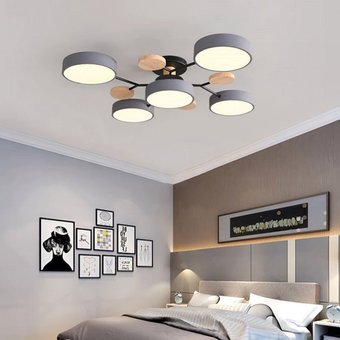 Skandinavisk LED Loftlampe med Moderne Gren Design og Varm Hvid Belysning
