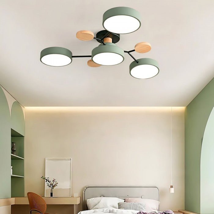 Skandinavisk LED Loftlampe med Moderne Gren Design og Varm Hvid Belysning