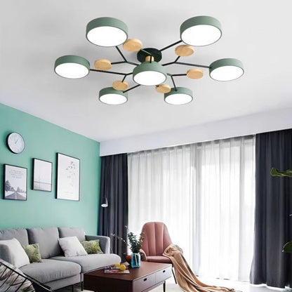 Skandinavisk LED Loftlampe med Moderne Gren Design og Varm Hvid Belysning