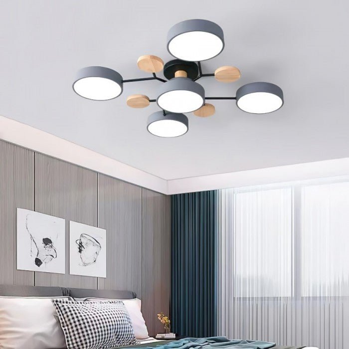 Skandinavisk LED Loftlampe med Moderne Gren Design og Varm Hvid Belysning
