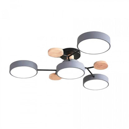 Skandinavisk LED Loftlampe med Moderne Gren Design og Varm Hvid Belysning