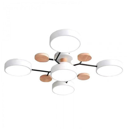 Skandinavisk LED Loftlampe med Moderne Gren Design og Varm Hvid Belysning