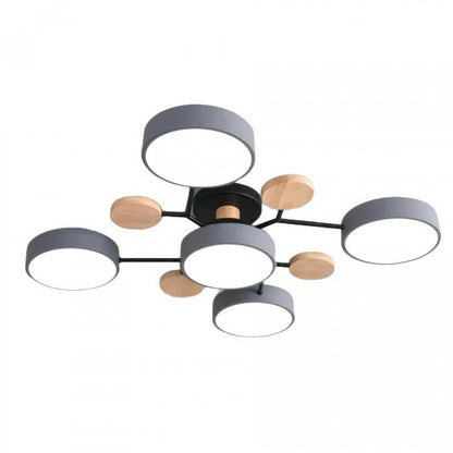 Skandinavisk LED Loftlampe med Moderne Gren Design og Varm Hvid Belysning