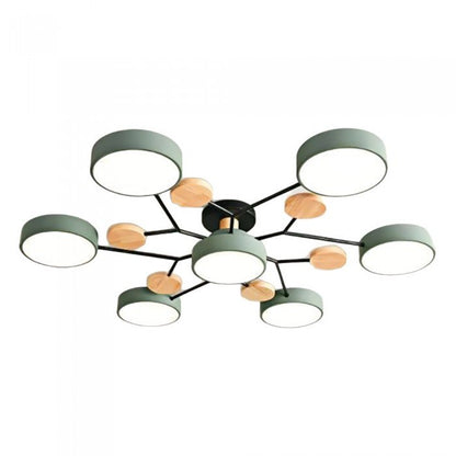 Skandinavisk LED Loftlampe med Moderne Gren Design og Varm Hvid Belysning