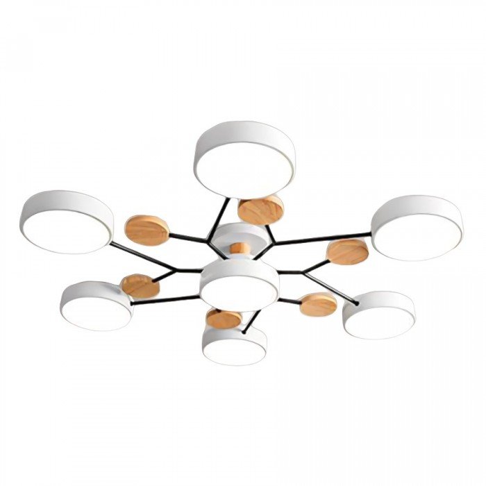 Skandinavisk LED Loftlampe med Moderne Gren Design og Varm Hvid Belysning